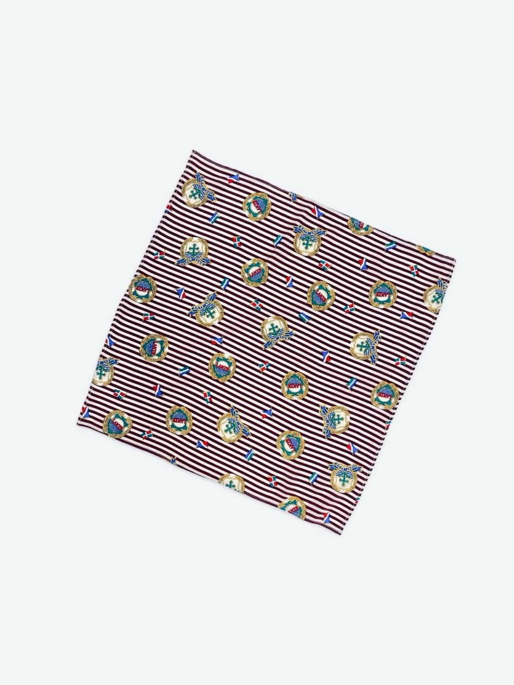 Rare‼️NWT SILKLETTE Yacht Club Fine Silk Bandana / Kerchief - Picture 3 of 4
